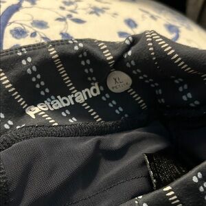 Betabrand Navy  Patterned Powerdown Pants